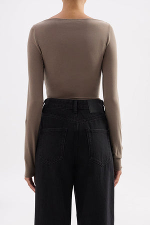 Daniya Longsleeve Top - Truffle