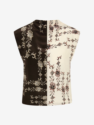 Myah Top - Geo Vine Floral