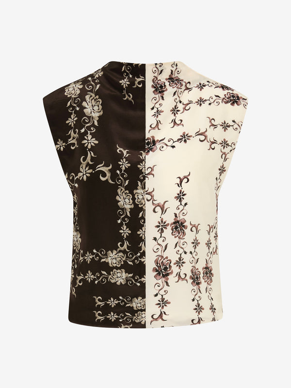 Myah Top - Geo Vine Floral