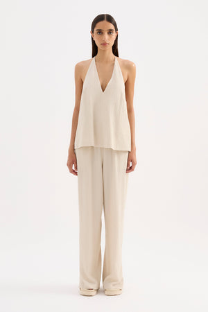 Palma Halter Top - Cream
