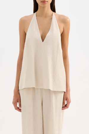 Palma Halter Top - Cream