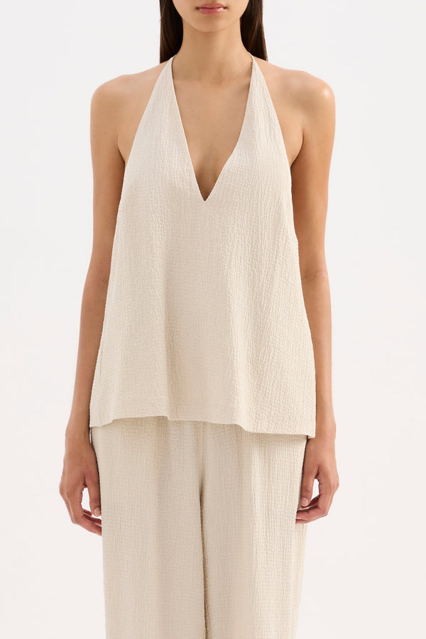 Palma Halter Top - Cream