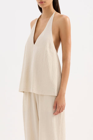 Palma Halter Top - Cream