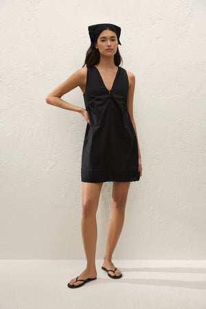 Dion Mini Dress Fiore Lace Black