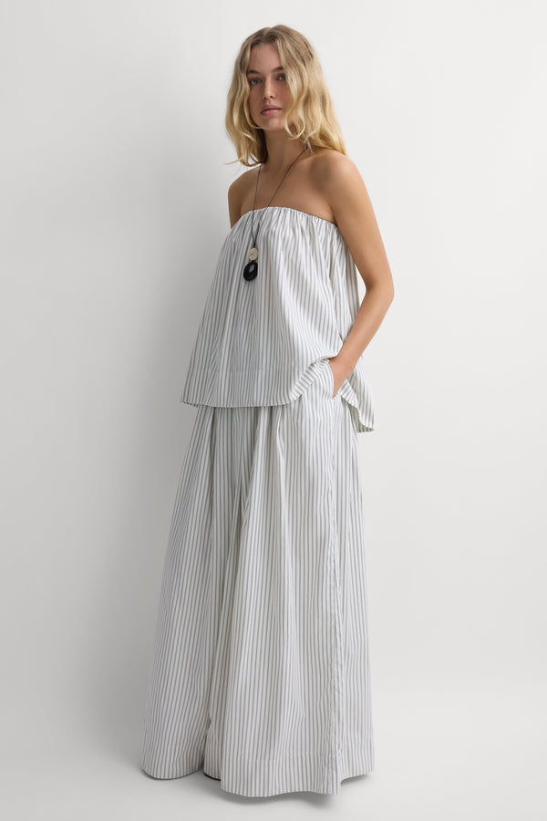 Maura Top - Oliva Stripe Ecru