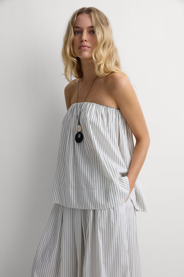 Maura Top - Oliva Stripe Ecru