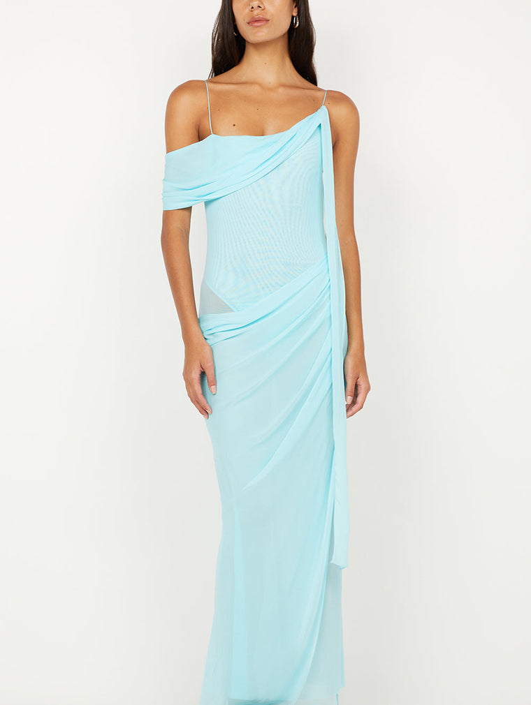 DANKA ASYM MAXI DRESS - Turquoise