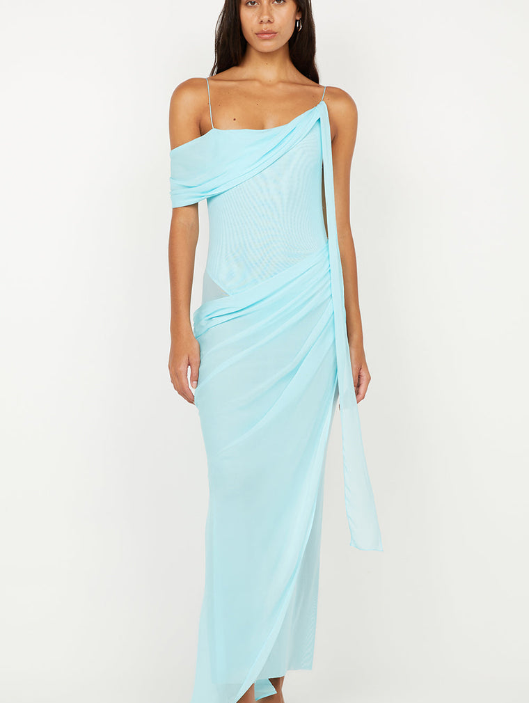 DANKA ASYM MAXI DRESS - Turquoise