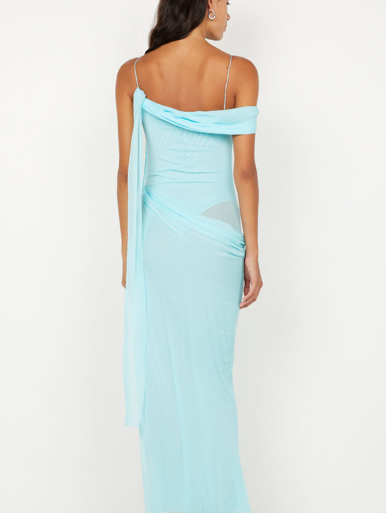 DANKA ASYM MAXI DRESS - Turquoise
