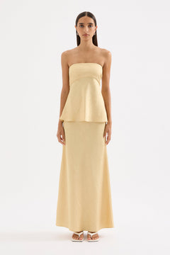 Pandora Strapless Top - Butter