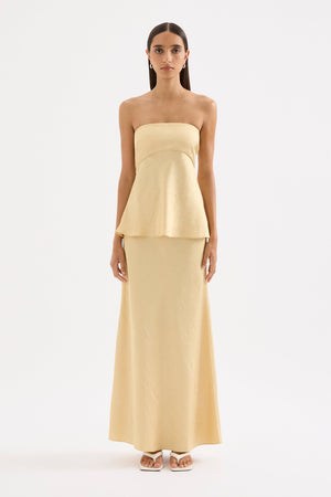 Pandora Strapless Top - Butter