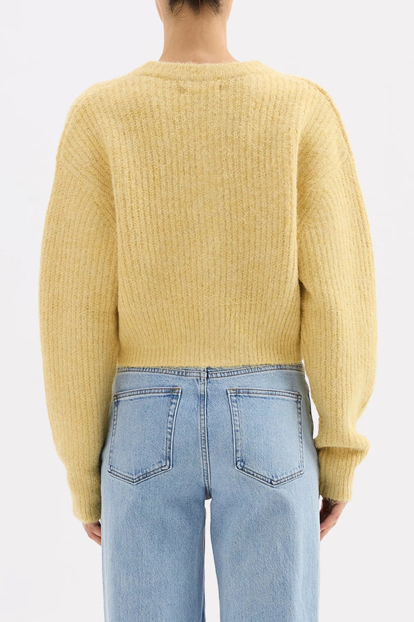 Nixon Cropped Cardigan - Butter