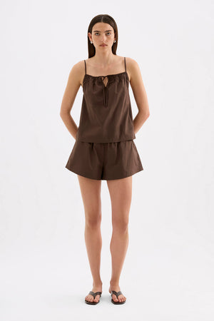 Cerie Poplin Short - Chocolate