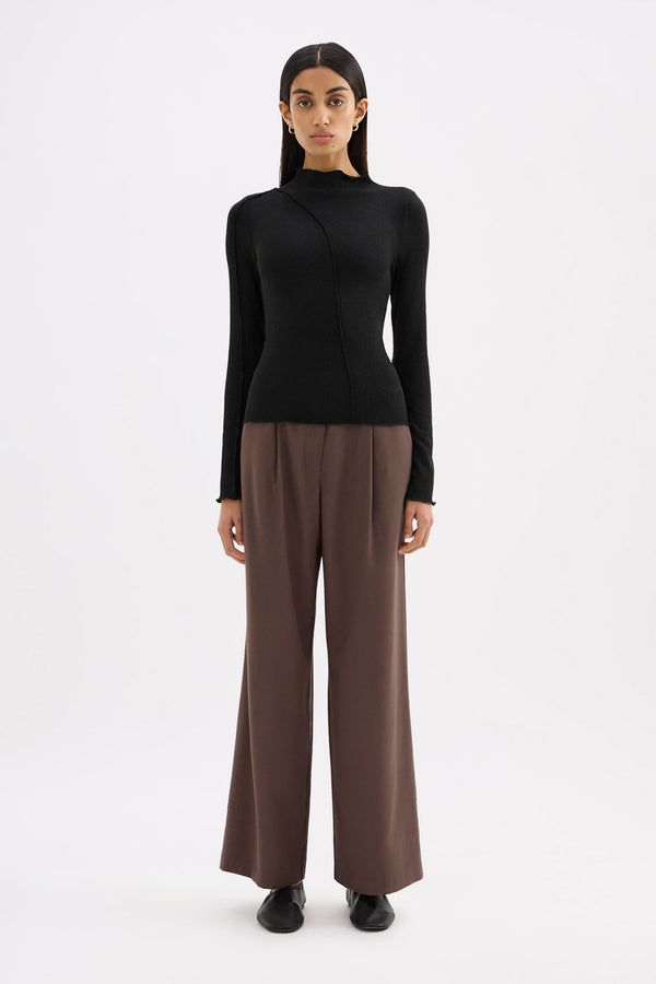 Mimi Longsleeve Top - Black