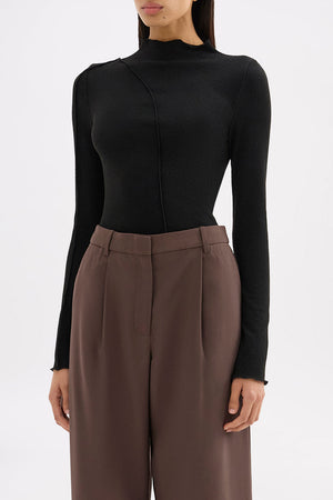 Mimi Longsleeve Top - Black