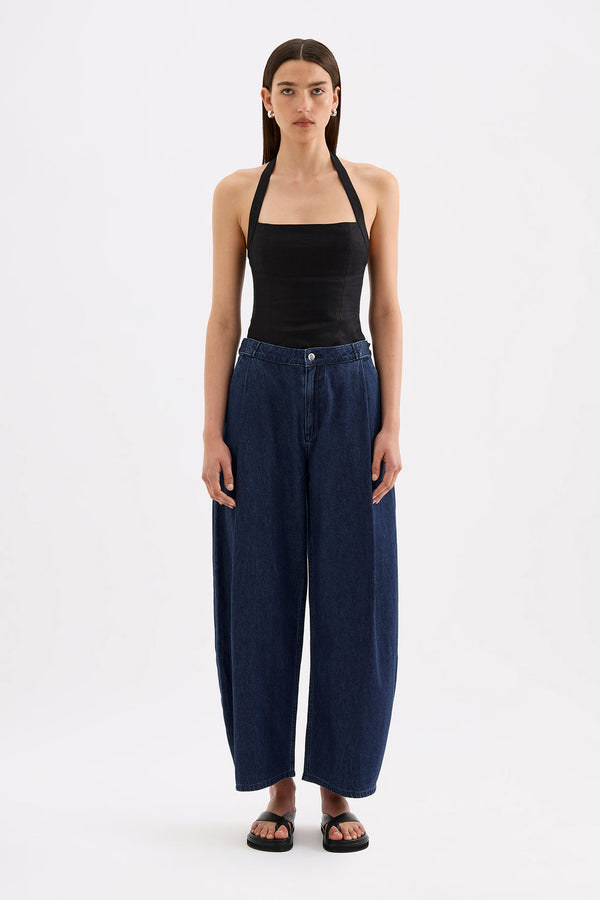 Carey Linen Top - Black