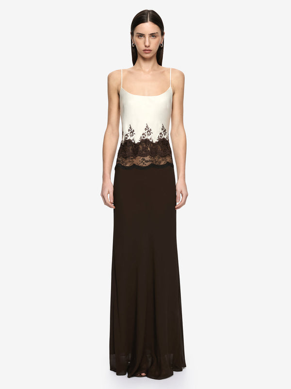 Orsina Scoop Maxi Dress - Bitter Choc/Buttercream