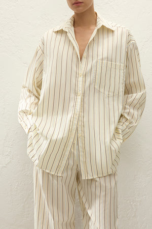 Angelo Shirt - Fiori Stripe Lemon