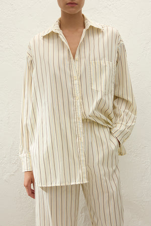 Angelo Shirt - Fiori Stripe Lemon