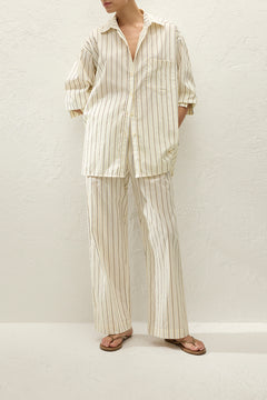 Angelo Shirt - Fiori Stripe Lemon