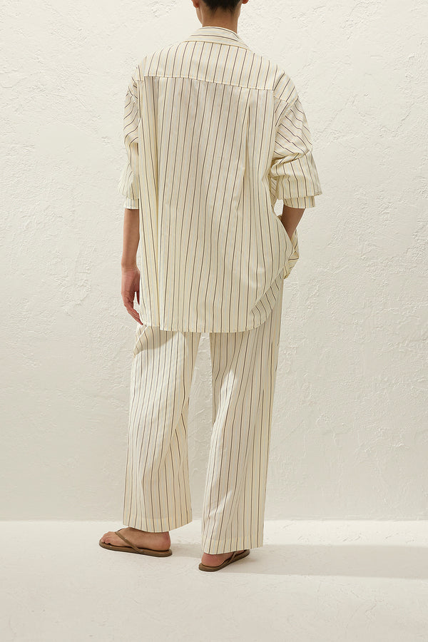 Angelo Shirt - Fiori Stripe Lemon