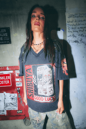 Shibuya Claw Tee - Washed Charcoal