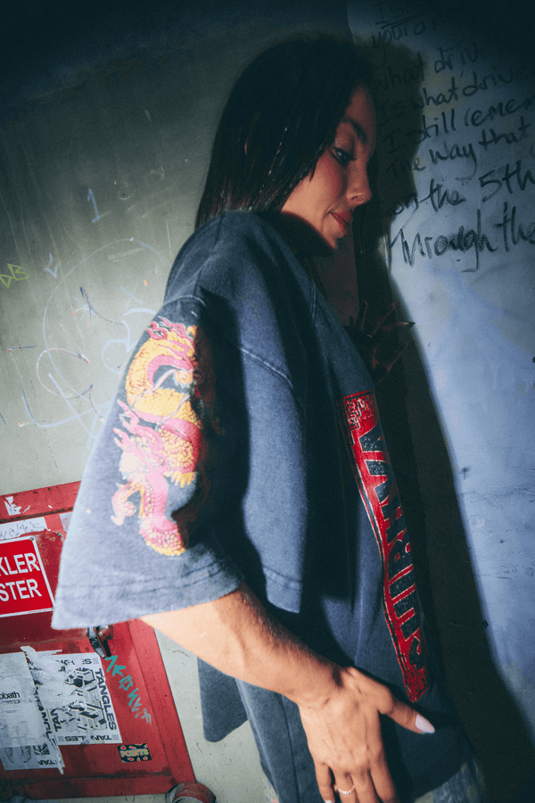 Shibuya Claw Tee - Washed Charcoal