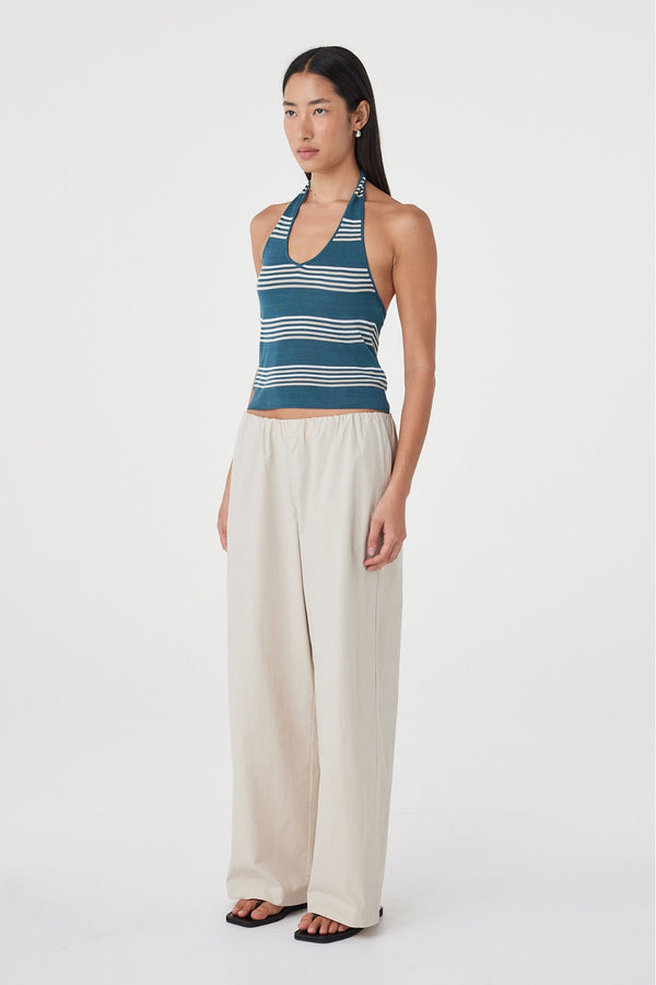 Nuri Top - Teal Stripe