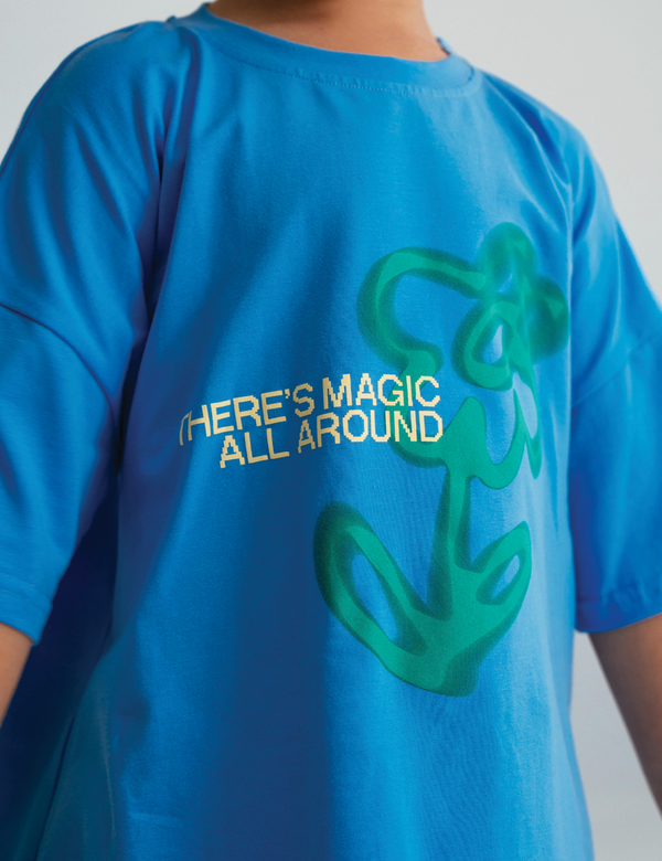 Fleur Tee - Blue Jay