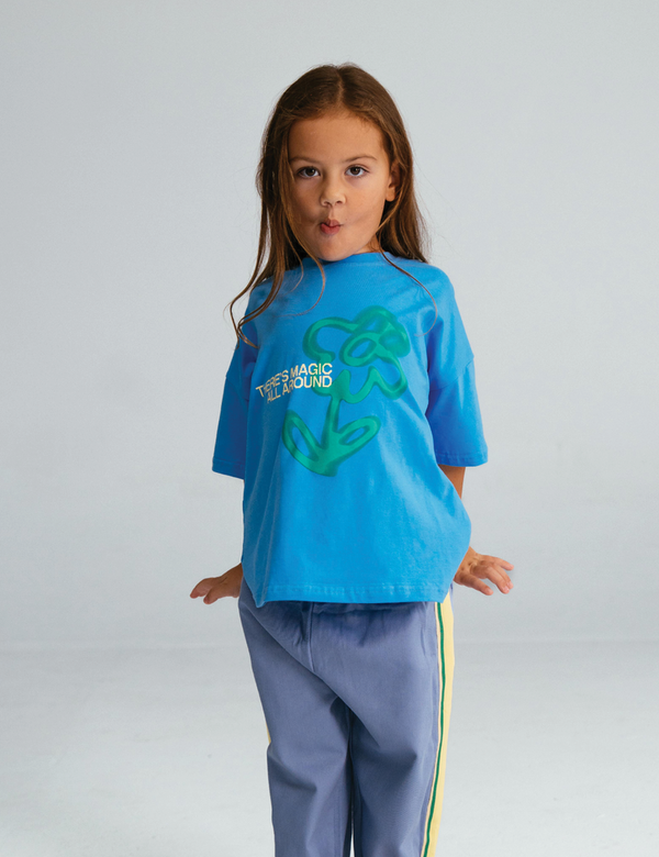 Fleur Tee - Blue Jay