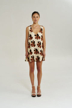 V Neck Mini Dress - Butter Fleur