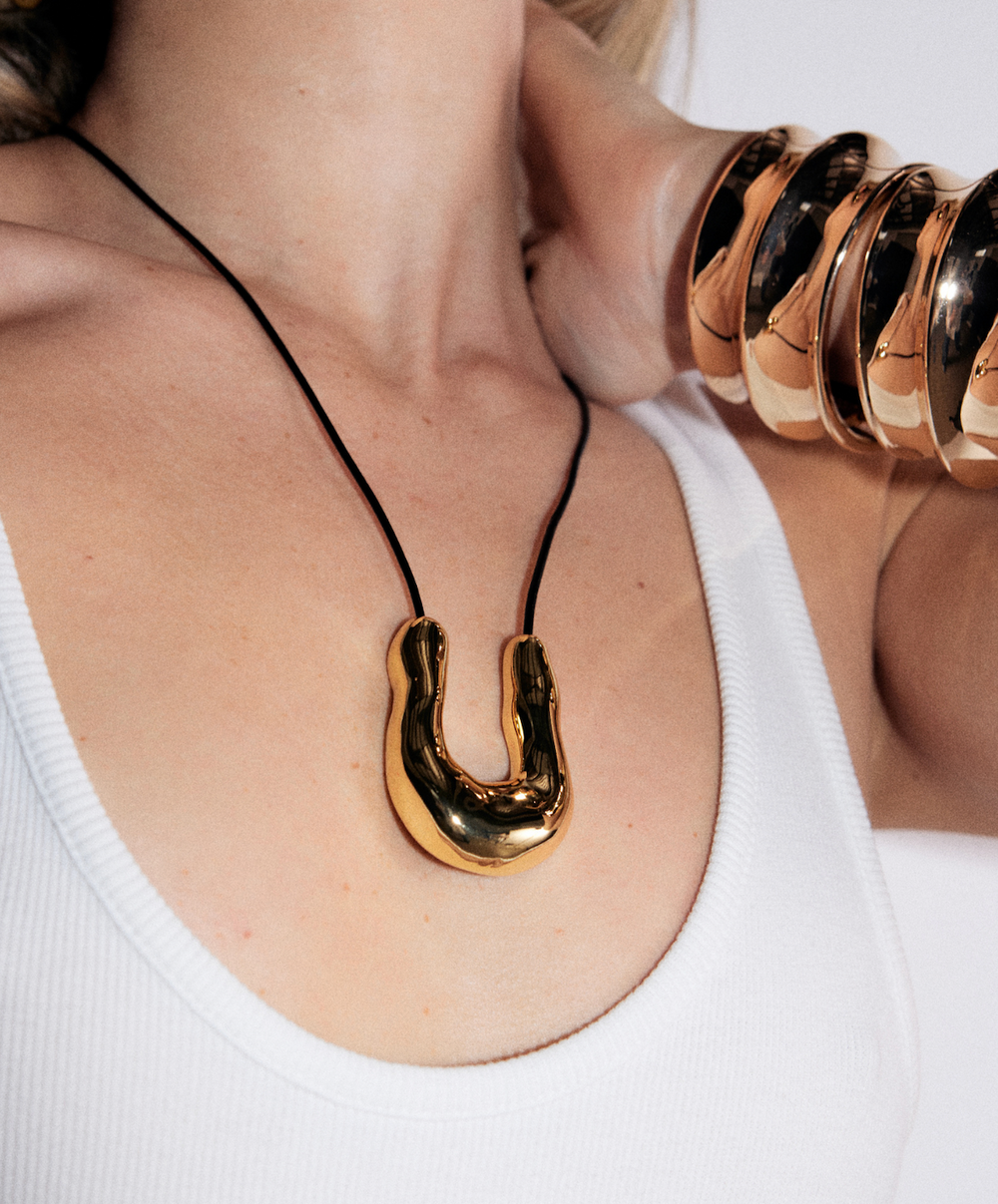 Fluid Necklace Gold