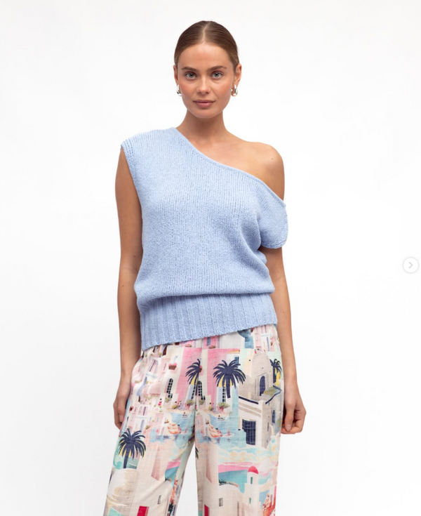 Boat Neck Knit Top