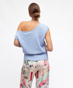 Boat Neck Knit Top