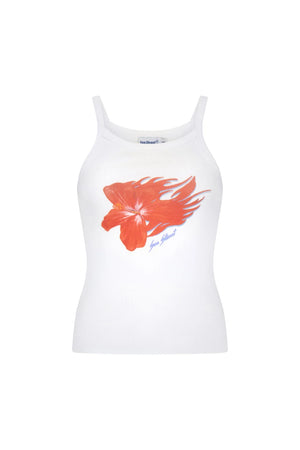 Flaming Hibiscus Singlet