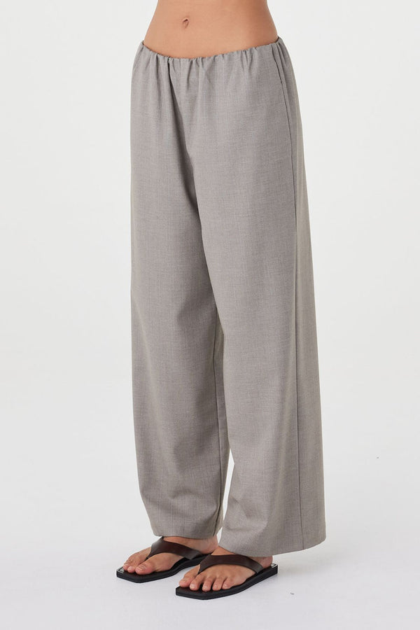 Annika Pant Taupe Blue Pinstripe