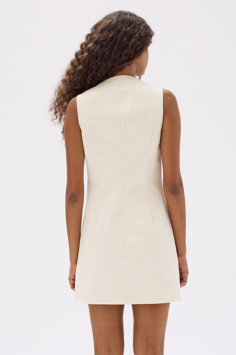 Simone Cotton Linen Blend Mini Dress