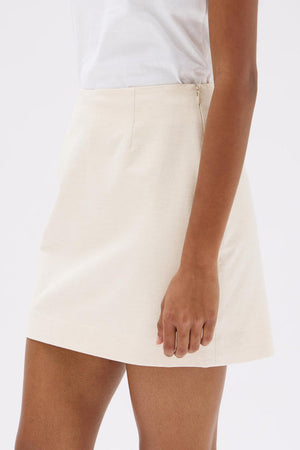 Simone Cotton Linen Blend Mini Skirt