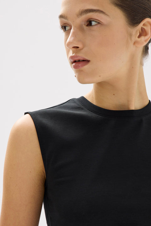 Soleil Cotton Tank Balck