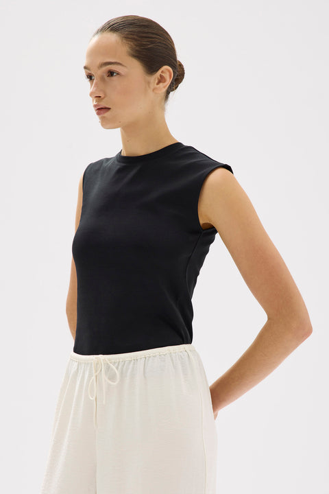 Soleil Cotton Tank Balck
