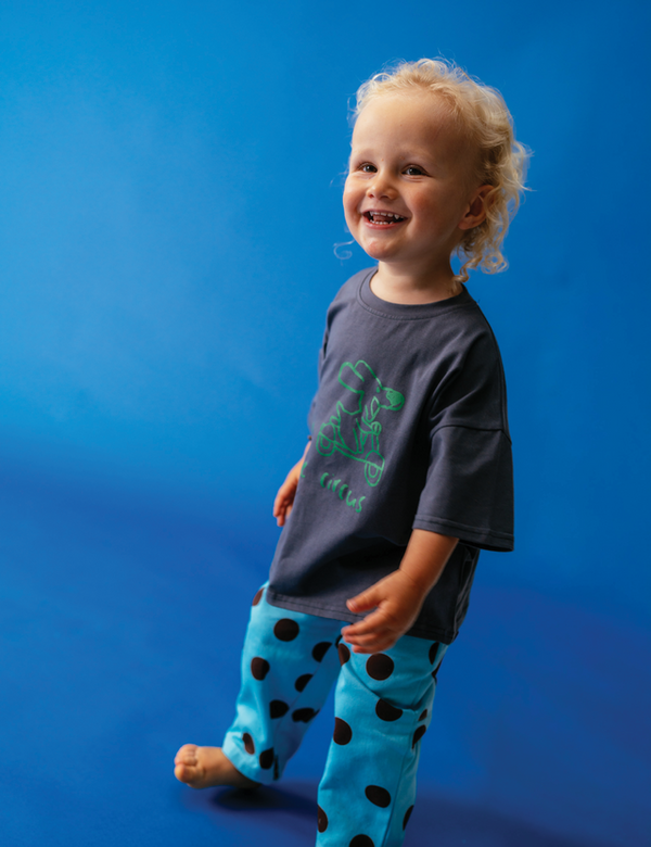 Pocket Pants - Blue Polka
