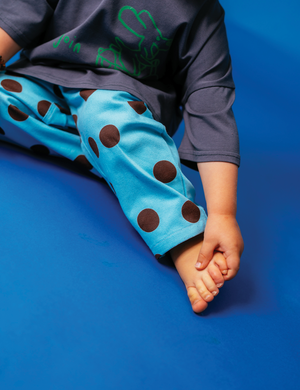 Pocket Pants - Blue Polka