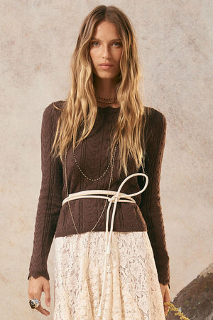 Lou Lou Knit Top - Cacao