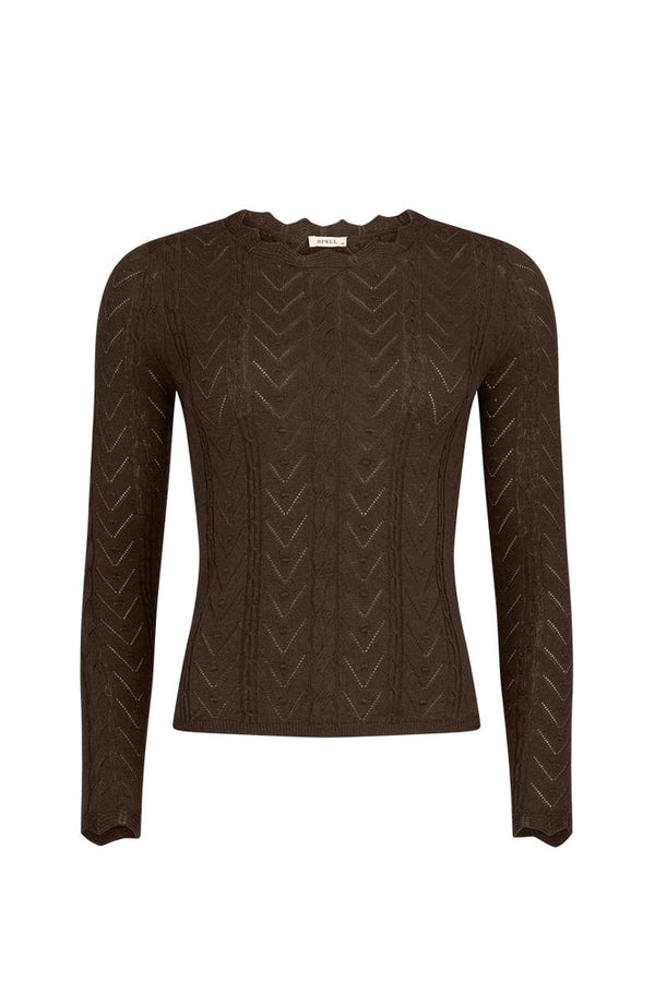 Lou Lou Knit Top - Cacao