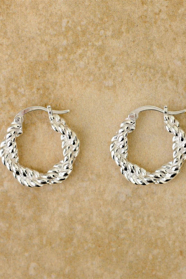 Stevie Hoop Earrings - Silver