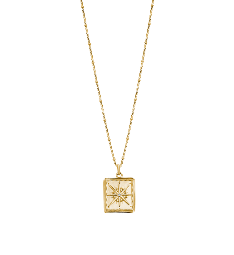 True North Coin Necklace - Gold