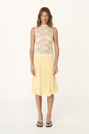 Tonya Rose Lace Tank - Butter Creme