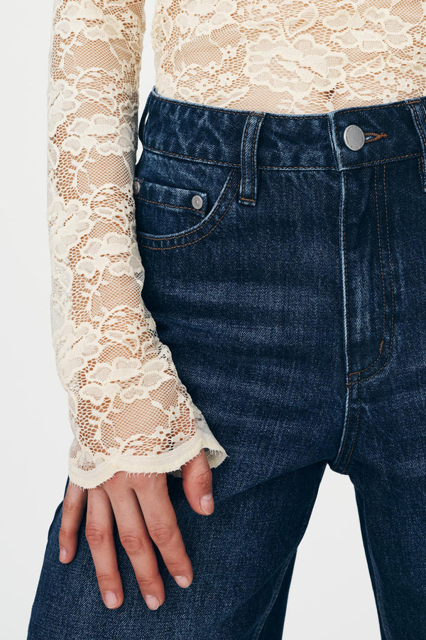Tonya Rose Lace Top-Butter Crème