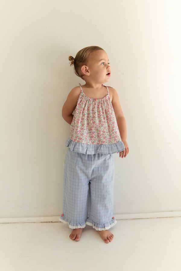 Dora pant Sky Gingham