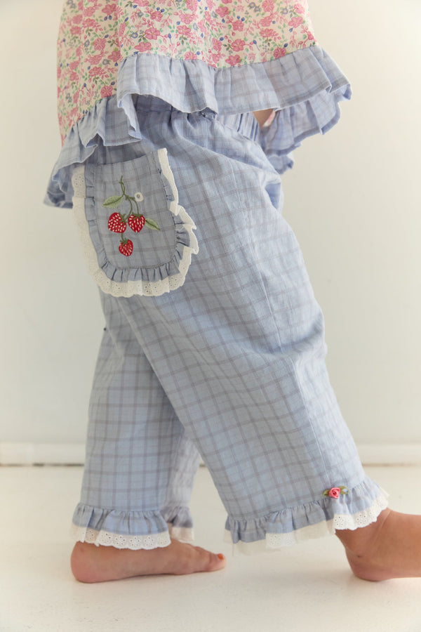 Dora pant Sky Gingham